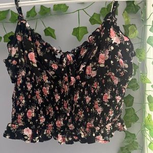 Cute flower crop top